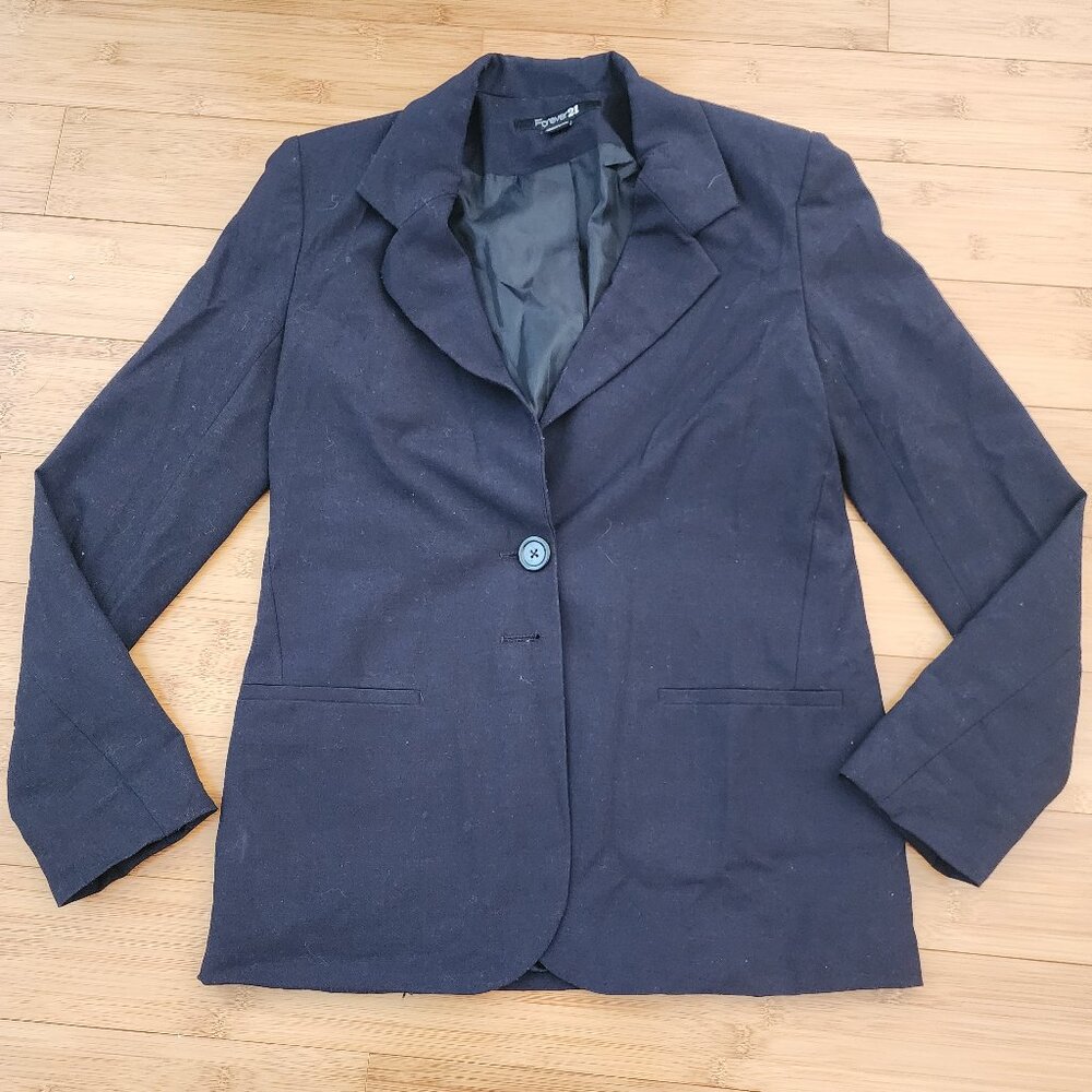 Navy blue suit jacket